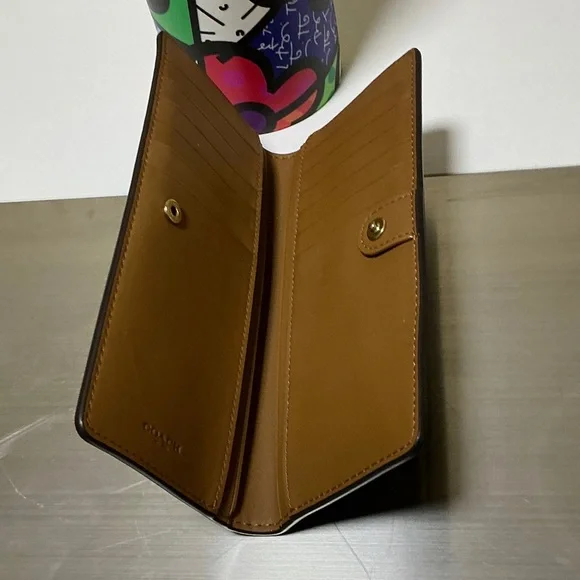 Coach Snowflake Brown and Gold Signature Wallet - Picture 3 of 3